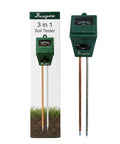 All In One Soil Tester For Moisture pH And Light With Battery Free Analog Meter And Stainless Steel Probe For Indoor And Outdoor Gardening And Lawn Care No Guesswork, box and probe