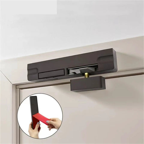 Door Damping Buffer For Flat Outward Opening Doors Invisible Wooden Hydraulic Closer In White Silent Self Closing Mechanism