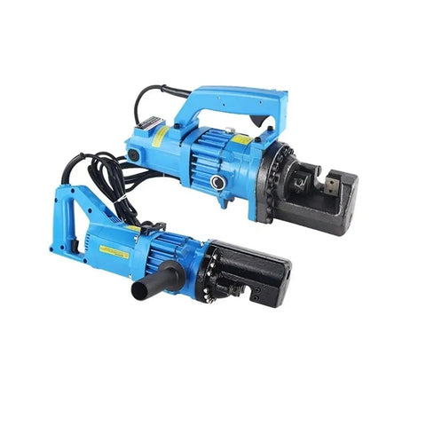 Hydraulic Rebar Cutter Bender Combo Handheld Electric Cutting Saw Machine Fast Efficient Operation No Sparks Dust Continuous Power Construction Tool RC16, blue electric tool set.
