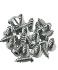 Pile of screws for 20 Pack Metal End Clips For Rubber Webbing 2x1/2 Inch With Screws Heavy Duty Chair Upholstery End Clips