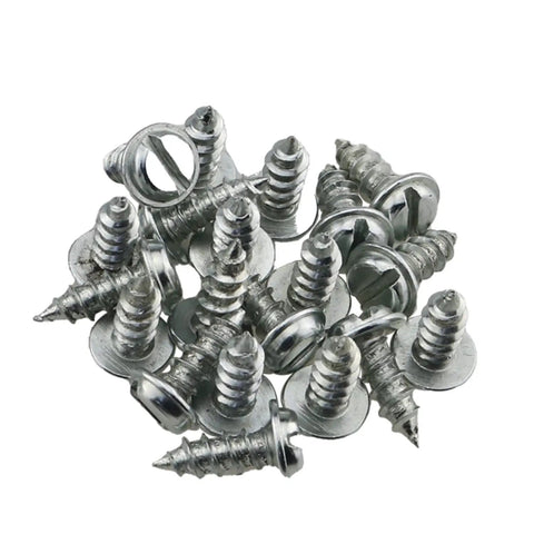 Pile of screws for 20 Pack Metal End Clips For Rubber Webbing 2x1/2 Inch With Screws Heavy Duty Chair Upholstery End Clips