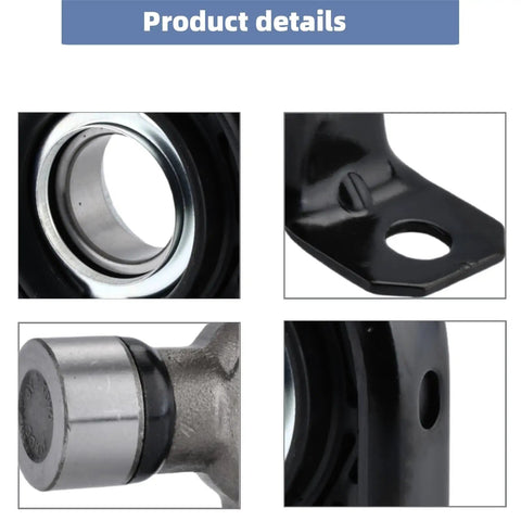 Beefed-Up Rear Drive Shaft Carrier Bearing And U Joint Kit For Ford F-250 F-350 Super Duty 1999 To 2010 7.3L 6.0L 6.8L V10 Power Stroke Engines Replacement Full Set 100 Percent Tested bearing and mounting bracket detail
