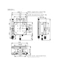 Diagram showing dimensions for Motorized Rotary Positioning Stage XZR Axis Manual Stage XZR125 L with mounting holes and layout