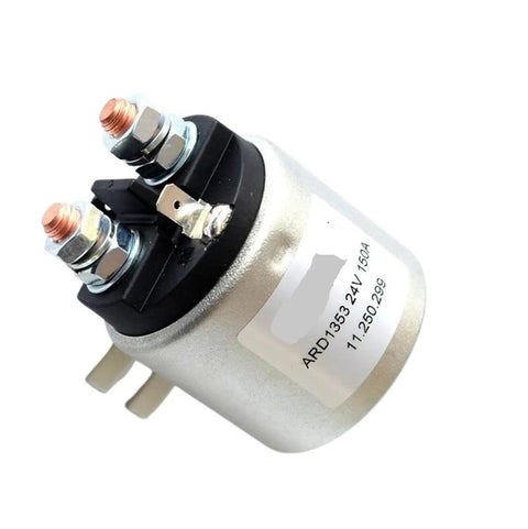 Heavy Duty Lift Pump Contactor 24V 150A Magnetic Relay for Excavators and Forklifts with copper terminals and rugged design.