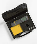 Rock Solid LED Stroboscope Featuring 30 To 300000 FPM Flash Rate And Knockout Brightness in a protective case.