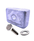 Beefy Lower Unit Anode For Outboard Gearbox 4HP 5HP 6HP Replacement Part with bolt and washer, durable aluminum zinc material