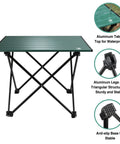 Ultralight Aluminum Camping Side Table With Carry Bag, Portable Beach Table with waterproof top and sturdy legs