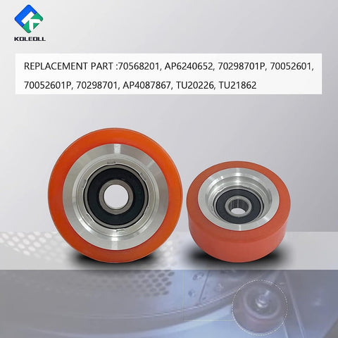 20 Pack Dryer Roller And Seal Kit Compatible With Huebsch Speed Queen IPSO Dryers showing two polyurethane rollers