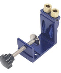Pocket Hole Jig Kit For Woodworking Handy And Durable Mini Aluminum Alloy Guides For DIY Home Projects And Pro Carpentry Joint Angle Locator Tool Set For Precise Quick Setup with adjustable clamp and dual holes.