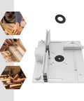 Top Shelf Aluminum Alloy Router Table Insert Plate Slick Surface Precision Fit Milling Base with fence, 9.45x7.87 inch for woodworkers.