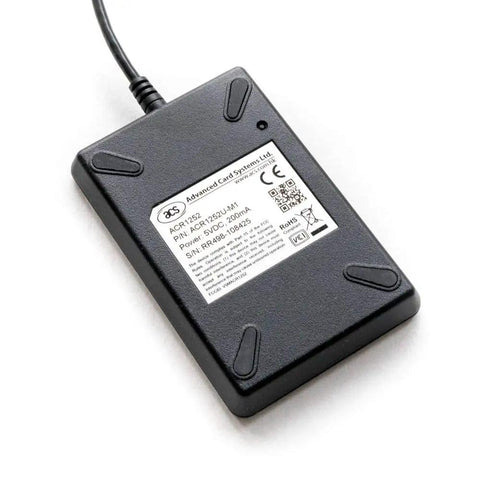 Black USB NFC Go To Reader And Writer For Windows Mac Linux With PC Linked Peer To Peer And Card Emulation NFC Forum Certified