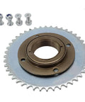 Rear Wheel 44T T8F Sprocket Chain Drive Gear With Freewheel Adapter For Electric Scooter Steel And Aluminum Alloy 4 Hole Mount 34mm