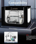 Large 32.5x23x23 Inch 3D Printer Enclosure With Ventilation For A1 AMS Lite shown with measurements and compatibility guide.