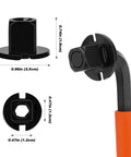 Close-up of Bike Crank Puller Set 4 In 1 With Crank Extractor Bottom Bracket Remover showing dimensions and black tool detail.