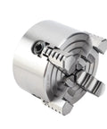 Heavy Duty 4 Jaw Independent Lathe Chuck With 3 Inch Reversible Jaws manual machine shop workhorse close-up view