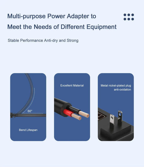 9V 2A Power Adapter That Works With Max Trainer M3 M5 M6 M7 M8 HVT Elliptical And Horizon Fitness Cardio Machines, cable details