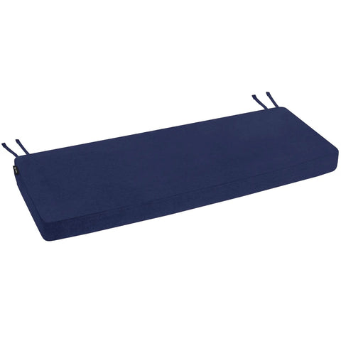 Rainproof Outdoor Bench Cushion 48 By 16 Inches With Ties Blue For Patio Furniture Garden Settee Or Porch Pad 3 Year Color Fastness Weather Ready