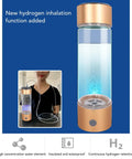 Portable Hydrogen Water Bottle With Nasal Inhalation Hose 410ml Delivers 1200 1400 PPB Hydrogen Rich Water In One Button Easy Use