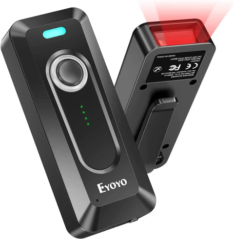 Pocket Clip On 2D Bluetooth Barcode Scanner With 2000mAh Battery And Level Indicator, Handy Mini QR Barcode Reader for inventory use