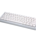 Compact 60 Percent White Mechanical Keyboard With Snappy Gateron Red Switches And Hot Swap Slots offers a clean layout and durable build.