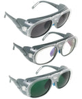 Built Tough Safety Glasses Three Piece Pack With Interchangeable Black Gray Lenses Heavy Duty Welding Goggles showcasing three lens options.