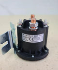 12 Volt 150 Amp Hydraulic Pump Motor Contactor Relay Switch For Electric pallet truck And Stacker Heavy Duty Lifting Solenoid 684 Series close-up view with mounting bracket.