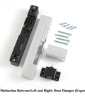 Hidden Hydraulic Door Closer With Ultra Quiet Soft Close, Anti Pinch Safety, Auto Rebound Tech, sleek mount, components