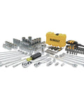 Mechanics Tools Kit And Socket Set, 142 Piece, One Quarter And Three Eighths Inch Drive Sizes, MM SAE, DirectTorque Technology displayed