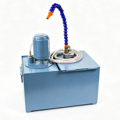 Powerful 90W Submersible Coolant Pump Kit For Lathe And Milling Machines delivering robust 25 liters per minute flow rate, compact design.
