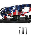 Side view of 6 Inch Chop Saw Cut Off Saw With 610W Motor, 8000 RPM, 120V Corded Metal Cutting Tool, Compact Design with tools