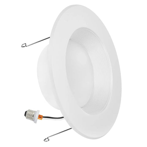 12 Pack 5 Inch And 6 Inch Retrofit Recessed LED Downlights 1300 Lumens Dimmable E26 Quick Connect Color Selectable fixture