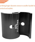 Heavy Duty Aluminum Bike Handlebar Shim 25.4 To 31.8 Mm Reducer Spacer Kit For Stem And Bar, wavy design, black finish