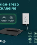 4 Pack USB Charger In Wall Outlet With Dual USB Ports 4.8A Total Output, tamper-resistant with screwless wall plate, charging device
