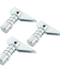 Heavy Duty Forklift Fork Locating Pins 3 Pack For 3 Ton Hydraulic Systems With Massive Metal Base And Reinforced Locking Build to ensure secure transport.