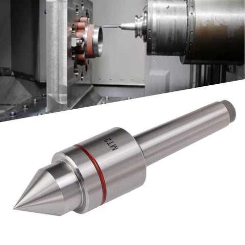 MT2 Live Center For Lathe Tailstock With 60 Degree Center Tip Triple Ball Bearing System High Carbon Steel Construction