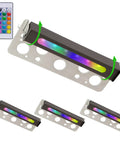4-Pack 7-Inch LED Rotatable Retaining Wall Lights With 7-Color Hardscape Lighting Outdoor Step Lights, remote included