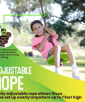 Child on Disco Tree Swing For Backyard Fun Three In One Swing Set For Kids Sit Stand Or Hang Easy Installation Heavy Duty