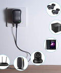 All In One 12W Universal AC DC Adapter With Eight Swappable Tips Power Supply From 3V To 12V 1.2A Max Plug And Play Charger connected