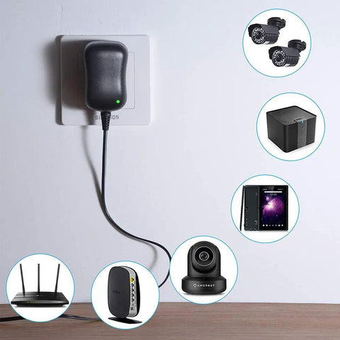 All In One 12W Universal AC DC Adapter With Eight Swappable Tips Power Supply From 3V To 12V 1.2A Max Plug And Play Charger connected