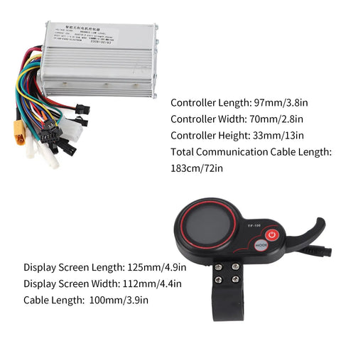 48V 25A Brushless Motor Controller With Controller Display And Communication Line For M4 10 Inch Electric Scooter Durable Aluminum Alloy Housing With Efficient Heat Dissipation For Smooth Power Management