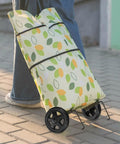 Two Pcs 6.10 Inch Laundry Cart Wheels Rolling Caster Replacement For Foldable Shopping Trolley And Grocery Cart on pavement
