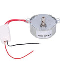 Heavy Duty 24 Volt DC Motor For Fans Heaters And Stands With Super Smooth 20Rpm Speed And Reversible Cw Ccw Rotation To Fix Your Appliances Fast, showing motor body and wires.