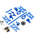 Bombproof Metal Steering Block And C Hub Carrier Suspension Arm Kit For Rc Cars Sick Upgrade Assembly Replacement Parts with blue components.