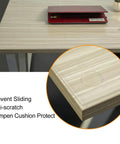 Slick Silicone Adhesive Furniture Pads For Glass Tables And Cabinet Drawers Featuring Dead Quiet Anti Slip Grip on wood tabletop. 