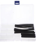 Doitol 78 Piece Heat Shrink Shoelace Tips Kit With Plastic End Caps For Sneakers and Formal Shoes Portable DIY To Shorten Or Extend Laces Like a Boss, clear case with black and clear tips