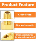 Six Piece Brass Pipe Fittings Set With Hex Bushings And Reducer Adapters Reducing Nipples From Three Eighths NPT To One Quarter NPT
