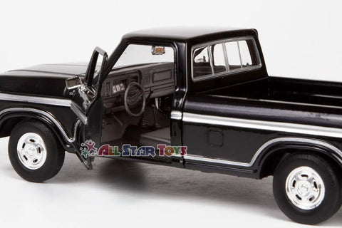 Ford F150 1 24 Diecast Collectible Model Truck Black With Opening Doors And Detailed Interior Slick Premium Rubber Tires