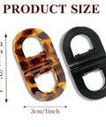 Magnetic Hair Clips For Women With Strong No Slip Hold Seamless 2 In 1 Design in black and tortoiseshell, 7.5cm x 3cm