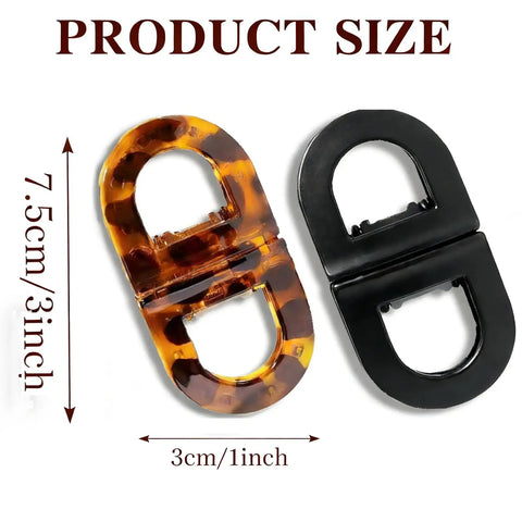 Magnetic Hair Clips For Women With Strong No Slip Hold Seamless 2 In 1 Design in black and tortoiseshell, 7.5cm x 3cm