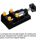 Compact bench vice from 37 Piece Hand Drill Set With Micro PCB Bits 0.1mm To 1.0mm And Mini Twist Bits 0.5mm To 3.0mm Pro Grade Precision Pin Vise